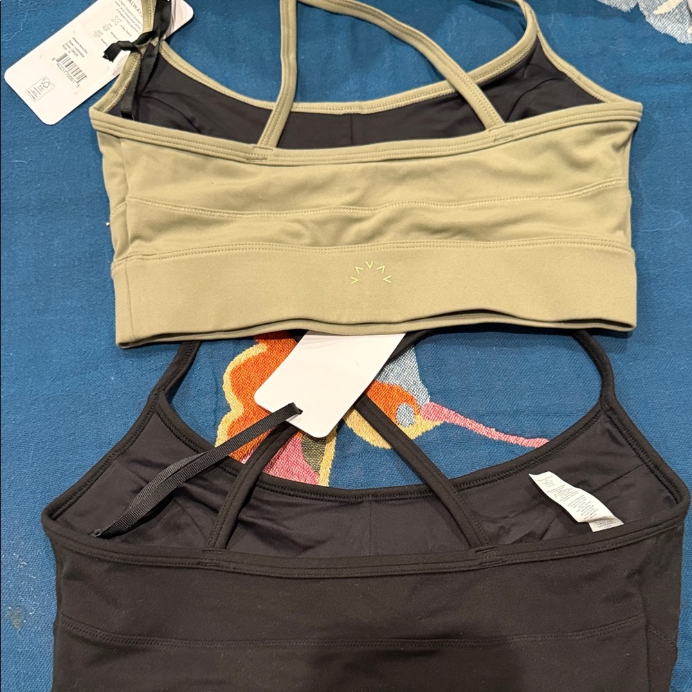 Varley Black and Tan Sports Bras - Picture 2 of 6